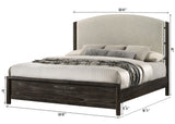 Ethel Dark Brown Upholstered Queen Bed from Crown Mark - Luna Furniture