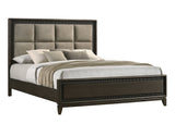 Saratoga Brown Queen Upholstered Panel Bed from Crown Mark - Luna Furniture