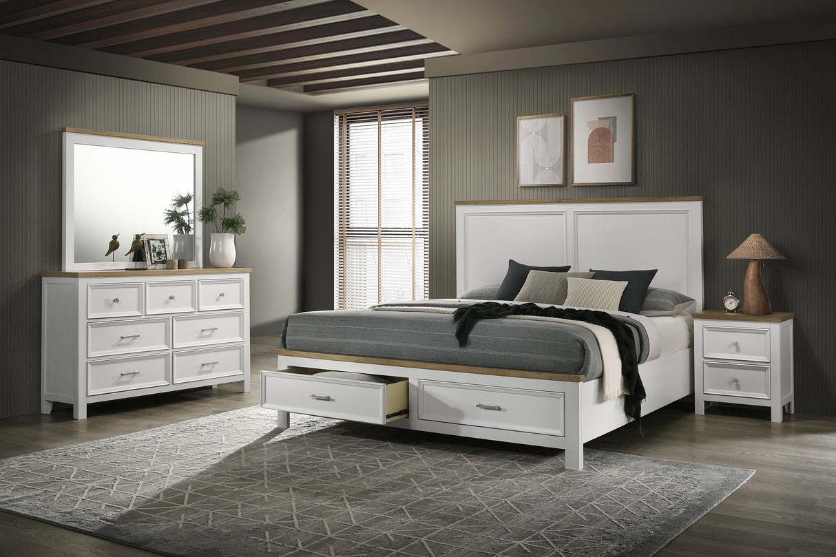 Aston White Storage Bedroom Set from Crown Mark - Luna Furniture