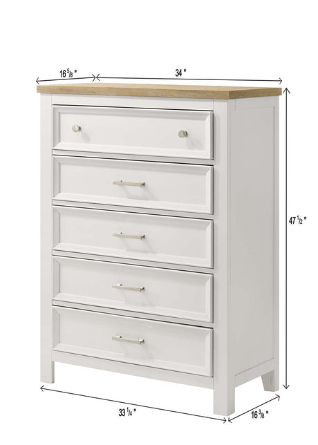 Aston White Storage Bedroom Set from Crown Mark - Luna Furniture