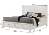 Aston White King Storage Bed from Crown Mark - Luna Furniture