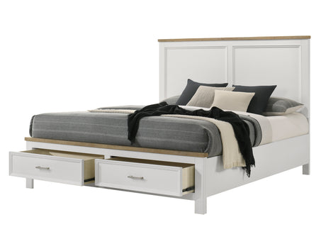 Aston White Queen Storage Bed from Crown Mark - Luna Furniture