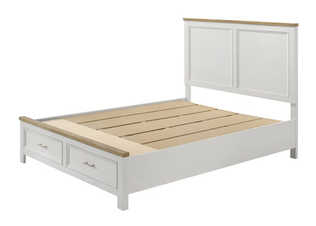 Aston White Queen Storage Bed from Crown Mark - Luna Furniture