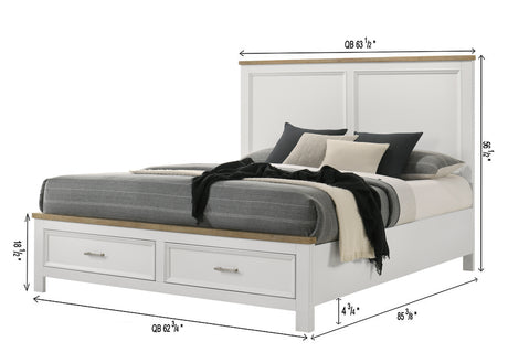 Aston White Queen Storage Bed from Crown Mark - Luna Furniture