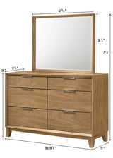 Florian Natural Wood Dresser Top (Mirror Only) from Crown Mark - Luna Furniture