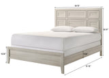 Lorraine Antique White King Panel Bed from Crown Mark - Luna Furniture