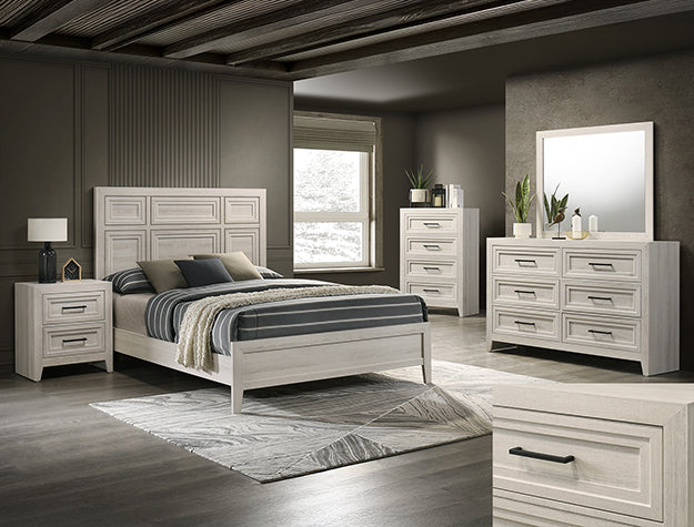 Lorraine Antique White Bedroom Mirror (Mirror Only) from Crown Mark - Luna Furniture