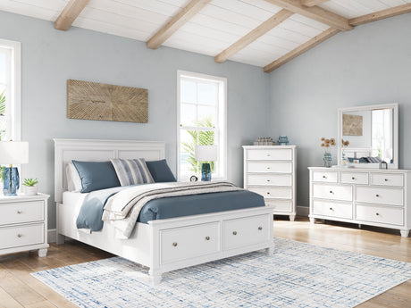 Fortman White Panel Storage Bedroom Set from Ashley - Luna Furniture