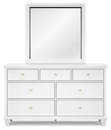 Fortman White Dresser and Mirror from Ashley Furniture - Luna Furniture