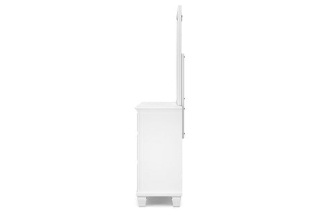 Fortman White Dresser and Mirror from Ashley - Luna Furniture