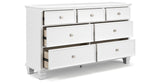 Fortman Queen Panel Storage Bed with Dresser and Chest in White from Ashley Furniture - Luna Furniture