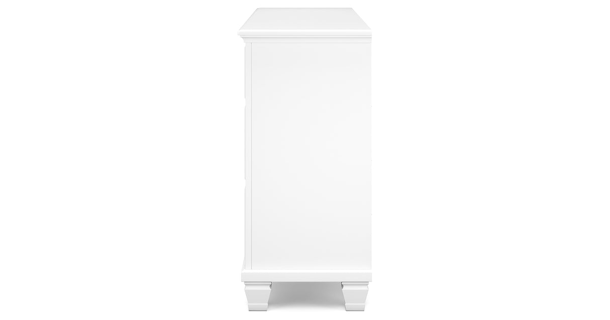Fortman White King Panel Bed, Dresser and 2 Nightstands from Ashley - Luna Furniture