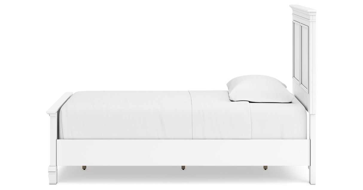 Fortman White Twin Panel Bed from Ashley Furniture - Luna Furniture