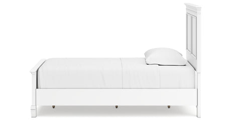 Fortman White Twin Panel Bed from Ashley - Luna Furniture