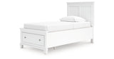 Fortman White Twin Panel Storage Bed from Ashley Furniture - Luna Furniture