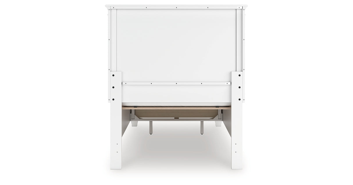 Fortman Twin Panel Storage Bed with Dresser and Nightstand in White from Ashley Furniture - Luna Furniture