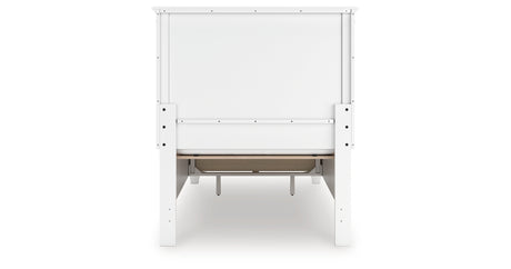 Fortman Twin Panel Storage Bed with Dresser and Nightstand in White from Ashley - Luna Furniture