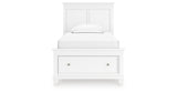 Fortman Twin Panel Storage Bed with Dresser and Chest in White from Ashley Furniture - Luna Furniture