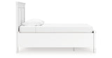 Fortman Twin Panel Storage Bed with Dresser and Nightstand in White from Ashley Furniture - Luna Furniture