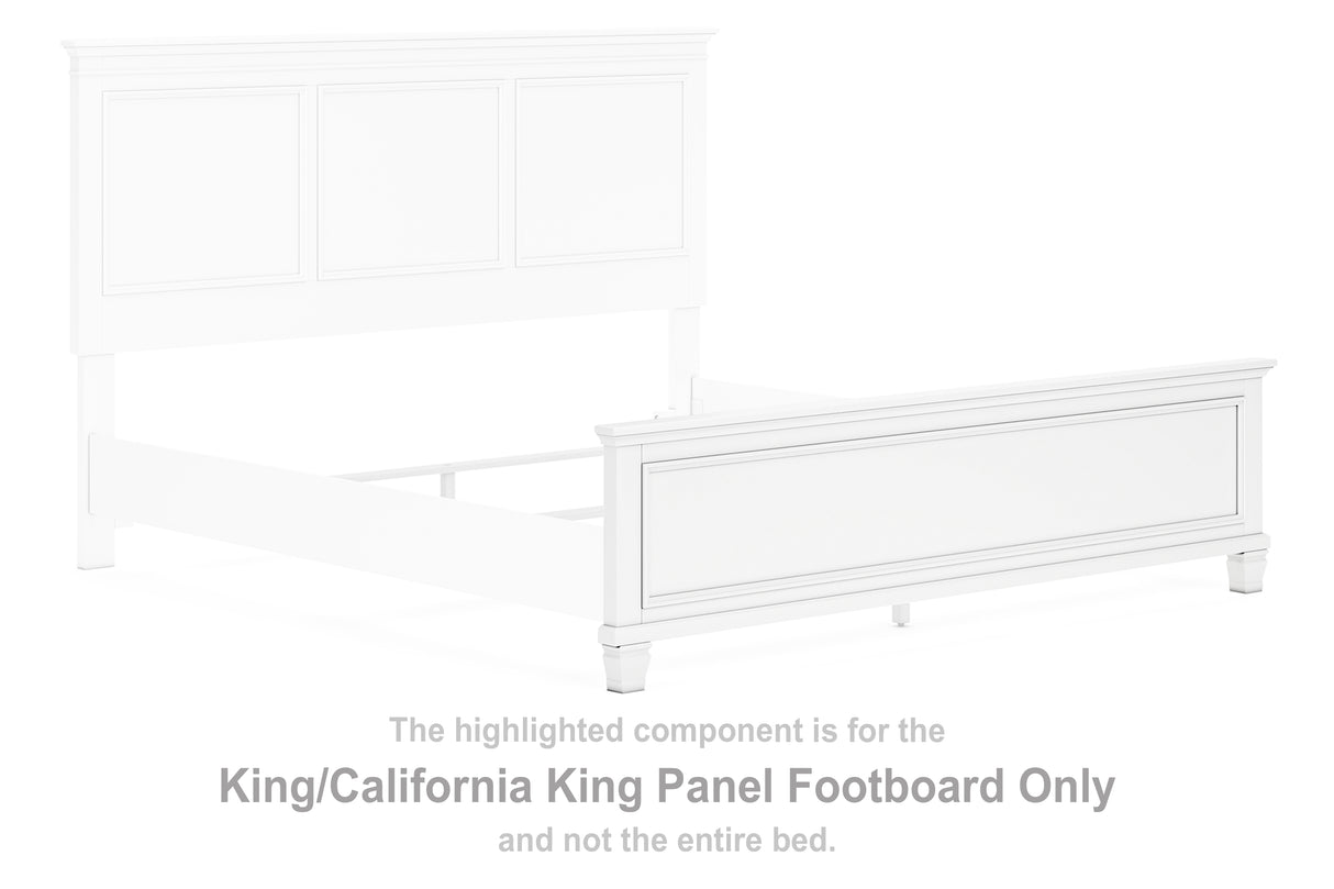 Fortman White King/California King Panel Footboard from Ashley Furniture - Luna Furniture