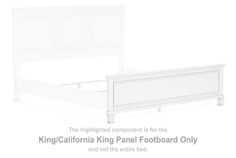 Fortman White King/California King Panel Footboard from Ashley Furniture - Luna Furniture