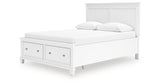 Fortman Queen Panel Storage Bed with Dresser and Chest in White from Ashley Furniture - Luna Furniture