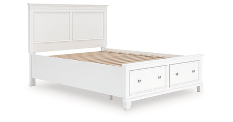 Fortman White Queen Panel Storage Bed from Ashley - Luna Furniture