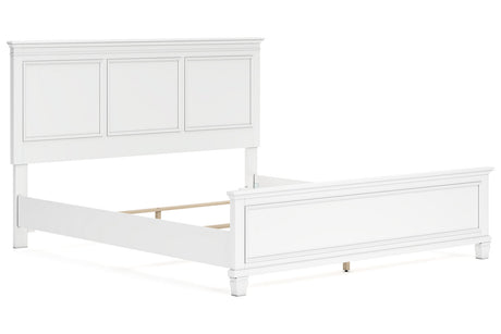 Fortman White California King Panel Bed from Ashley - Luna Furniture