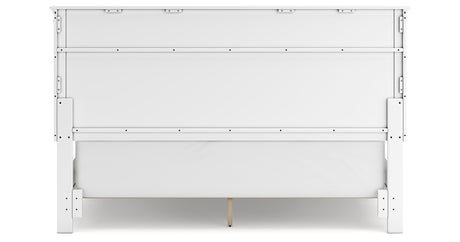 Fortman White California King Panel Bed from Ashley Furniture - Luna Furniture