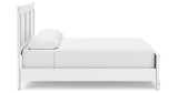 Fortman California King Panel Bed with Mirrored Dresser in White from Ashley Furniture - Luna Furniture