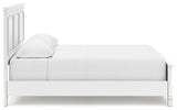 Fortman White California King Panel Bed with Mirrored Dresser from Ashley Furniture - Luna Furniture