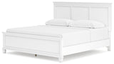 Fortman White King Panel Bed from Ashley - Luna Furniture
