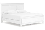 Fortman White King Panel Bed from Ashley - Luna Furniture