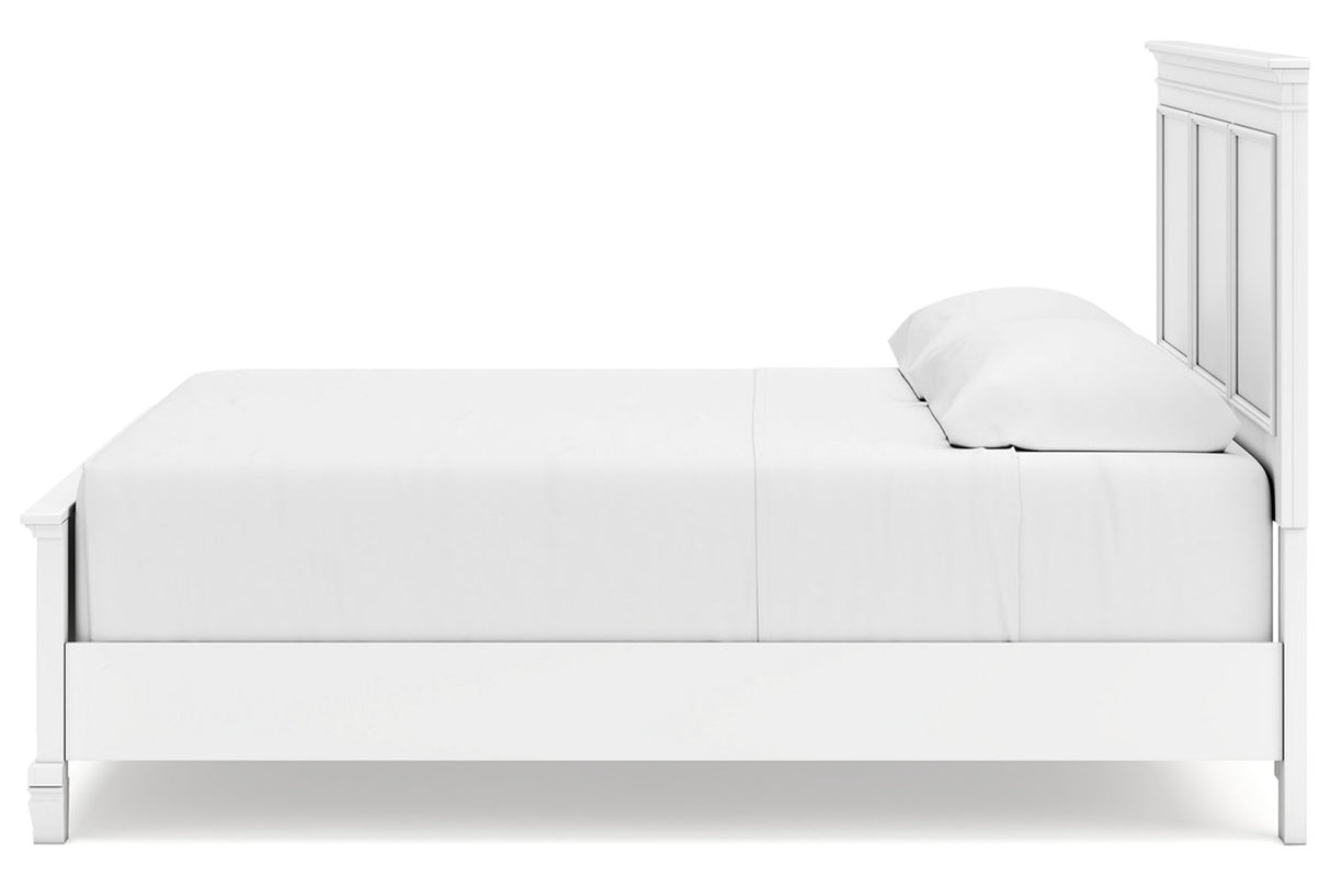 Fortman White King Panel Bed from Ashley - Luna Furniture