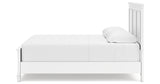 Fortman King Panel Bed with Mirrored Dresser and 2 Nightstands in White from Ashley Furniture - Luna Furniture