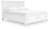 Fortman White California King Panel Storage Bed from Ashley - Luna Furniture