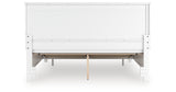 Fortman King Panel Storage Bed with Mirrored Dresser and Nightstand in White from Ashley Furniture - Luna Furniture