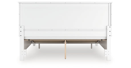 Fortman King Panel Storage Bed with Dresser and Nightstand in White from Ashley - Luna Furniture