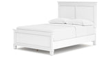 Fortman Full Panel Bed with Mirrored Dresser, Chest and 2 Nightstands in White from Ashley - Luna Furniture