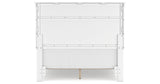 Fortman Full Panel Bed with Mirrored Dresser, Chest and 2 Nightstands in White from Ashley - Luna Furniture