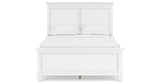 Fortman Full Panel Bed with Mirrored Dresser and 2 Nightstands in White from Ashley - Luna Furniture