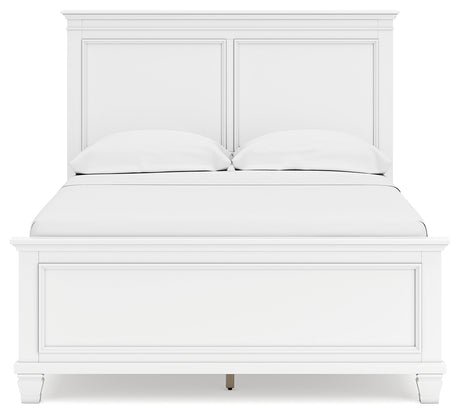 Fortman White Full Panel Bed from Ashley Furniture - Luna Furniture
