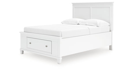 Fortman Full Panel Storage Bed with Dresser and Chest in White from Ashley - Luna Furniture