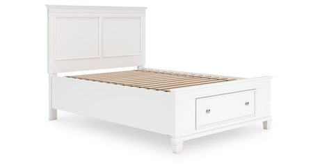 Fortman White Full Panel Storage Bed from Ashley Furniture - Luna Furniture
