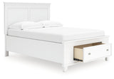 Fortman White Full Panel Storage Bed from Ashley Furniture - Luna Furniture