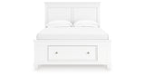Fortman Full Panel Storage Bed with Mirrored Dresser in White from Ashley - Luna Furniture