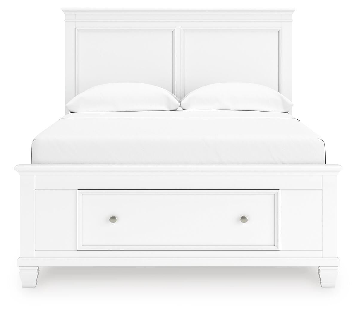Fortman White Full Panel Storage Bed from Ashley Furniture - Luna Furniture
