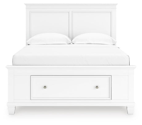 Fortman White Full Panel Storage Bed from Ashley Furniture - Luna Furniture