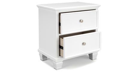 Fortman California King Panel Storage Bed with Dresser and Nightstand in White from Ashley - Luna Furniture