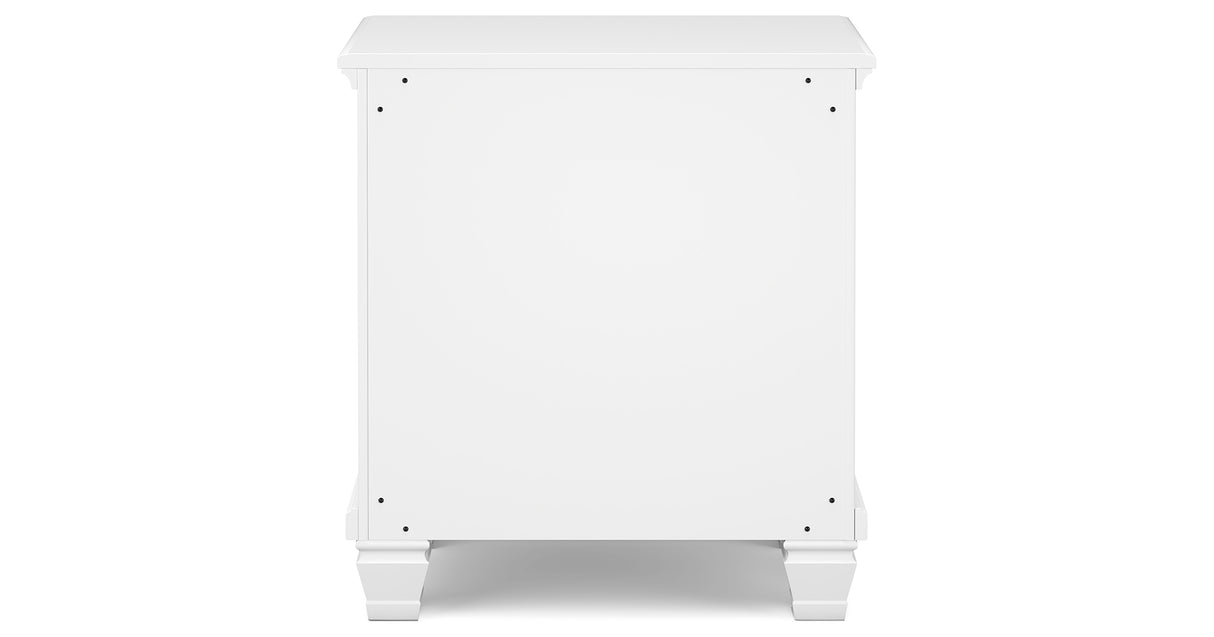 Fortman White King Panel Bed, Dresser, Mirror and Nightstand from Ashley - Luna Furniture